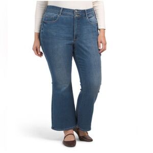 NYDJ High Rise Ava Flare Jeans in Lovesick Plus Size 28W